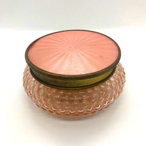Vintage bubble pink glass bowl